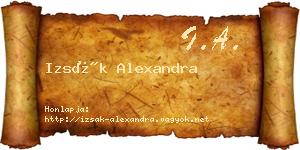 Izsák Alexandra névjegykártya