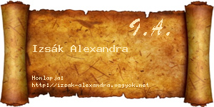 Izsák Alexandra névjegykártya