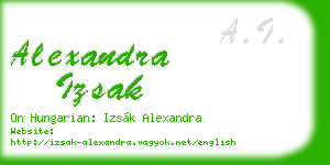 alexandra izsak business card