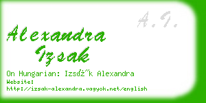 alexandra izsak business card